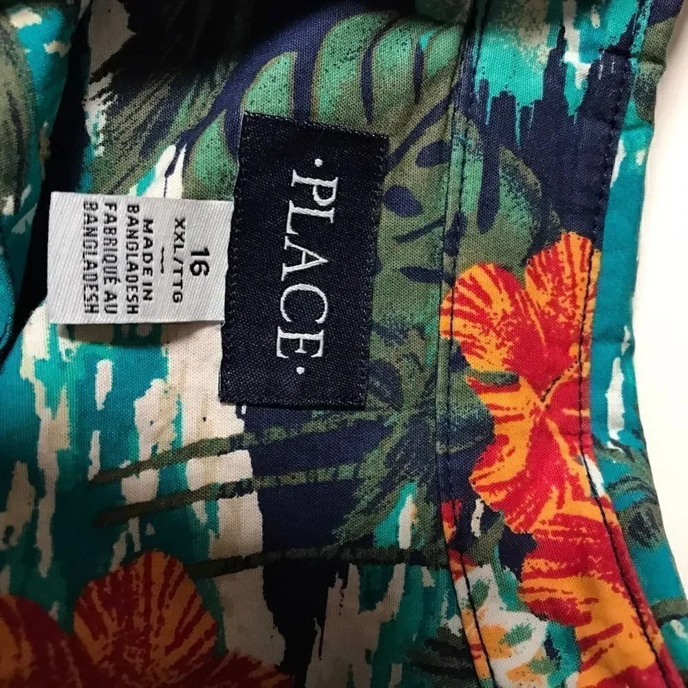 Children's place boy's tropical button down